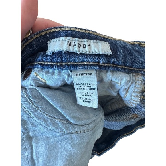 Abercrombie Kids Denim Jean Shorts Stretch Blue Distressed Girls Size 8 - Picture 5 of 5